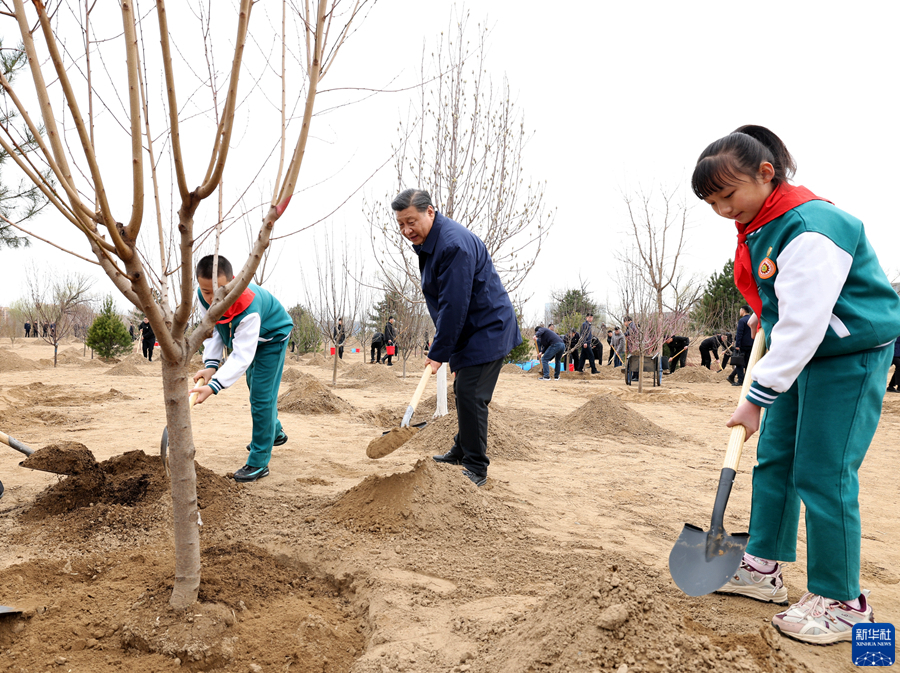 习近平参加首都义务植树活动